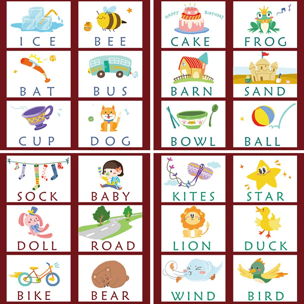Когнитивный Английский алфавит для раннего развития детей правописанные слова