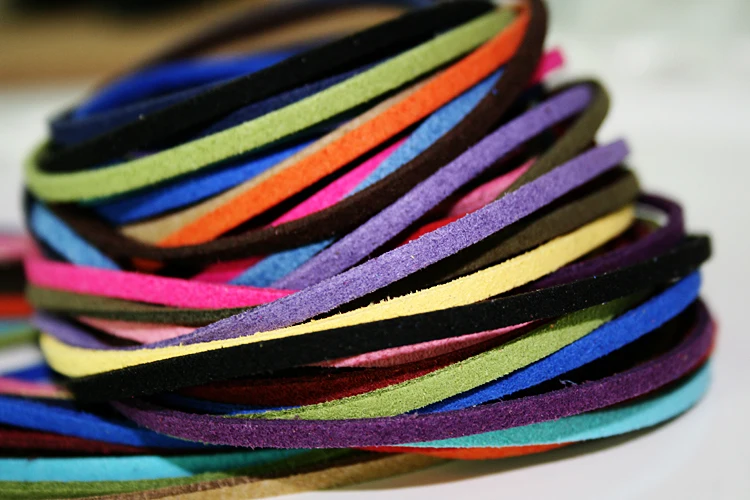 Акция 3 мм 1 м/лот смешанные цвета шнур из искусственной замши Сделай Сам кружева