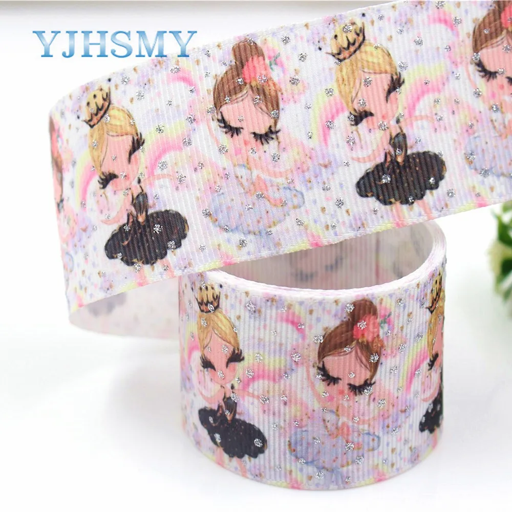 YJHSMY I 181123 278 38 мм 10 ярдов мультфильм флэш ленты термопечать grosgrain Подарочная