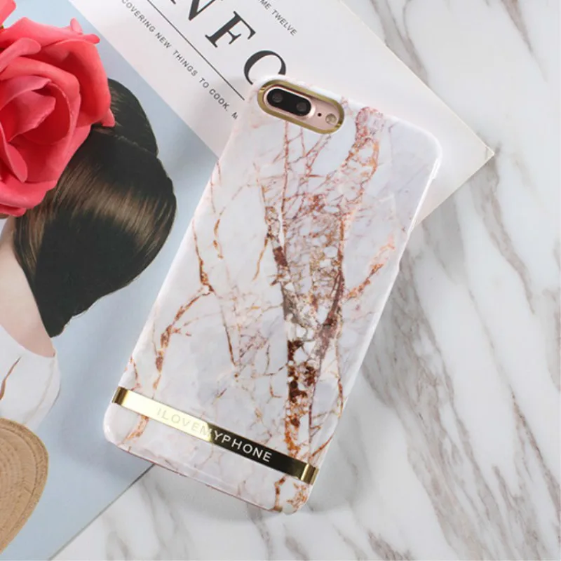 YOJOCK Marble Pattern Phone Case For IPhone 7 8 PLUS Cases X 10 6 6S Cover Fashion Simple Soft IMD Shell Fundas |