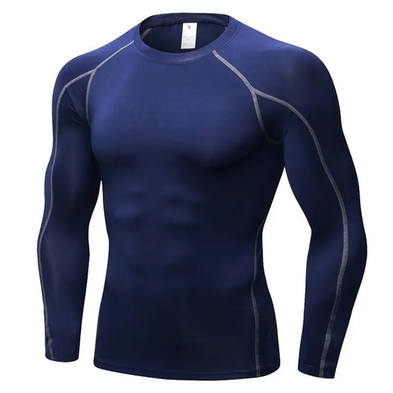 2018 New Running T-shirts Quick Dry Compression Shirts Fitness Tights Gym Sportswear Basketball Men Sports T-Shirt Bodybuilding | Спорт и
