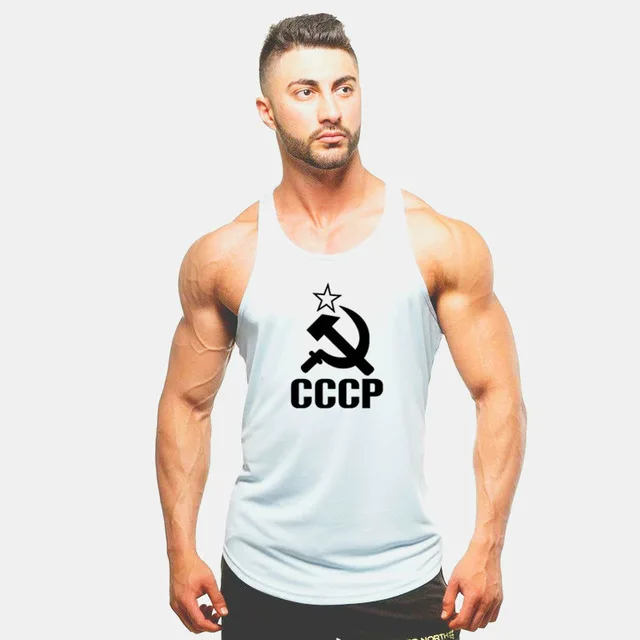 Новая Мода Бодибилдинг Стрингер майки мужские тренажерные залы рубашка фитнес