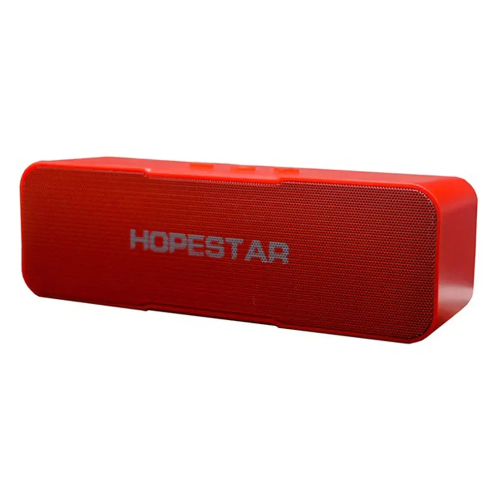 Красный HOPESTAR H13 динамик Портативный беспроводной громкий динамик стерео звук динамик мобильный мощность Поддержка TF карта - Цвет: Красный