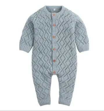 82W355 Gray Детские комбинезоны для новорожденных с длинными рукавами; Комбинезоны для маленьких девочек; сезон осень; яркие цвета; Комбинезоны для маленьких мальчиков; детская трикотажная одежда - Цвет: 82W355 Gray