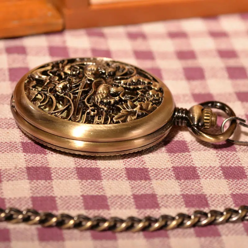 Новое Прибытие Античная Механические Карманные Часы Пара Панк Традиционные Full