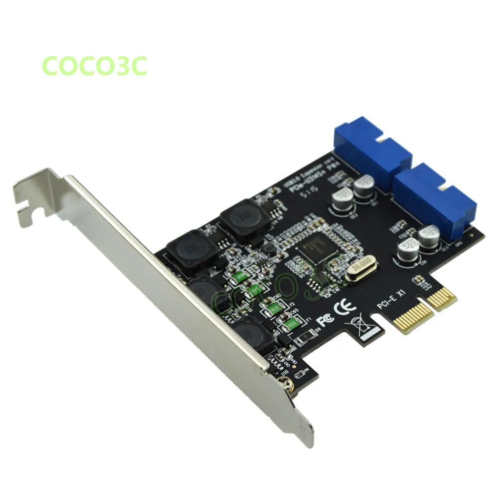 PCI Express 2 порта 19Pin USB 3 0 карта e для внутреннего 20Pin папа Порты адаптер PCIe расширение