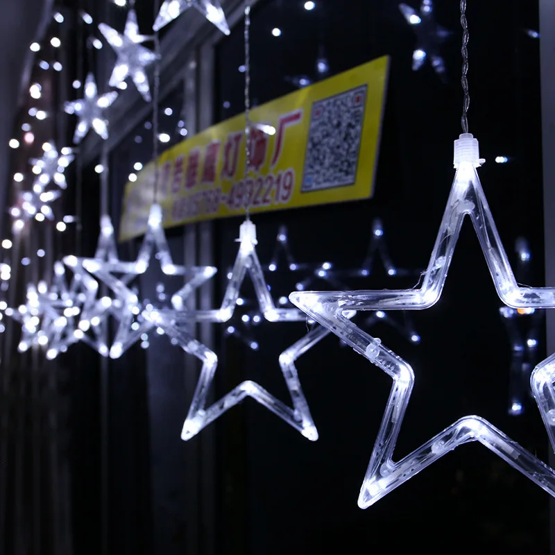 White Наружная светодиодная гирлянда теплый белый Adornos Navidad Natal Decoracion Kerst 12 лампа Рождественские украшения для домашнего освещения - Цвет: White