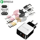 Зарядное устройство USB QC 3,0 для Sony XZ1 XZs Z5 Compact XA1 Ultra Plus, кабель для быстрой зарядки для Xperia X XA XZ Premium Plus L1 Z3
