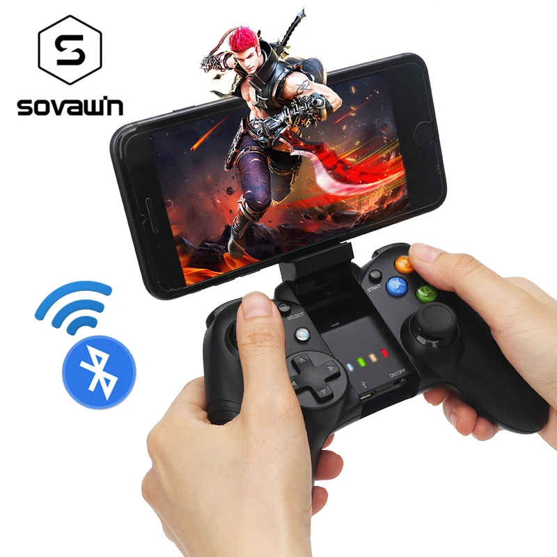 Sovawin Bluetooth Android джойстик геймпад беспроводной для ios ПК мобильный телефон с гибким