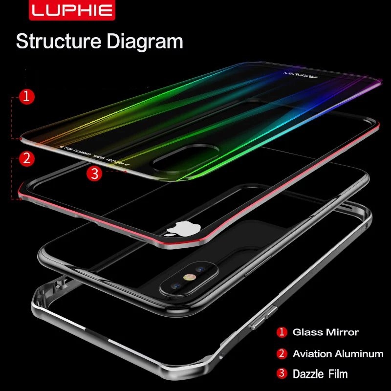 Для Apple iPhone X XS Max XR 8 7 Plus Магнитная Адсорбция CNC Алюминиевый металлический бампер