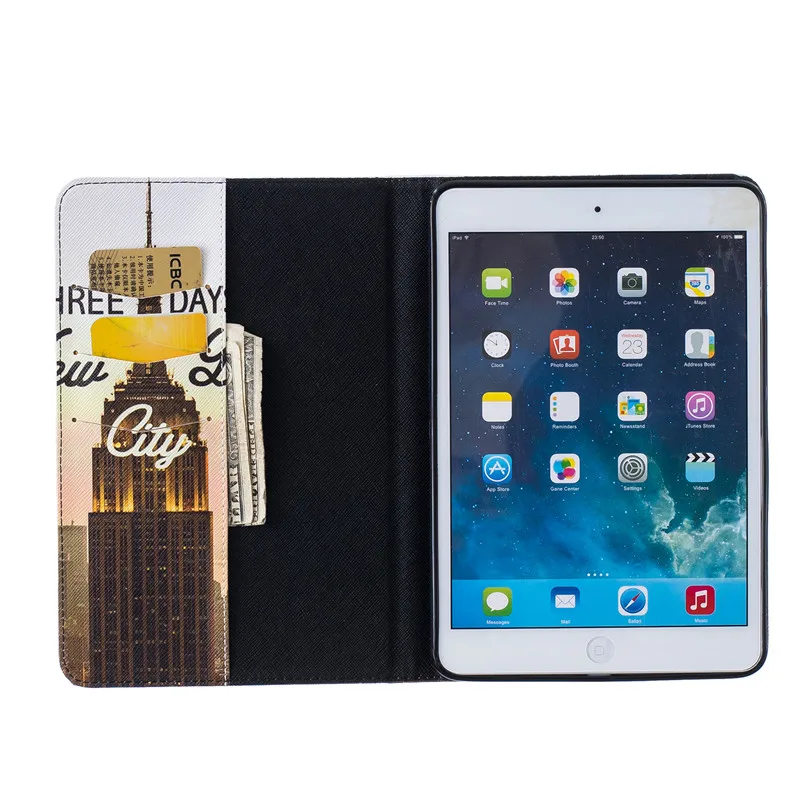 Чехол с изображением башни силиконовый кожаный чехол для Apple Ipad mini 1 2 3 откидная
