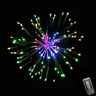 Светодиодная медная гирлянсветильник Starburst с дистанционным управлением, Подвесная лампа в форме букета с таймером, Рождественский, Свадебный декор для бара, 120 светодиодов