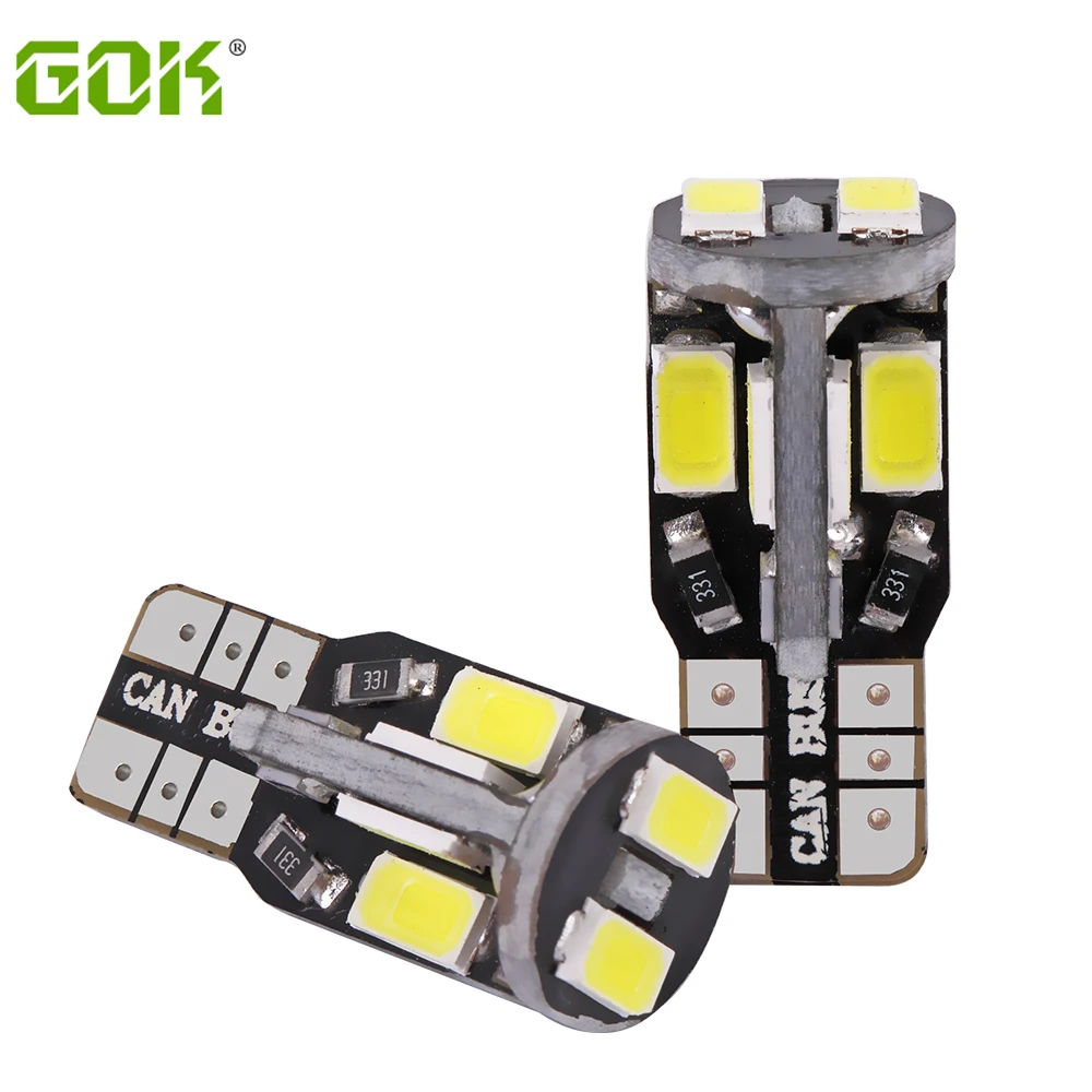 

Супер яркий! 100X T10 W5W led canbus t10 10SMD led 5730 5630 Canbus NO ERROR t10 10led 12В автомобильные лампы, индикатор, светильник