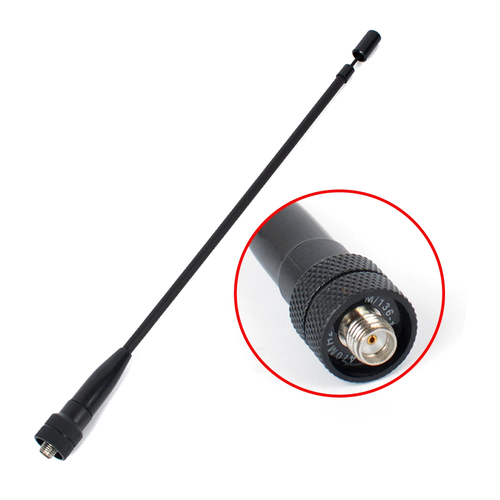 HYS Двухдиапазонный гибкая антенна 145 мГц и 435 Walkie Talkie VHF/UHF sma-женский для