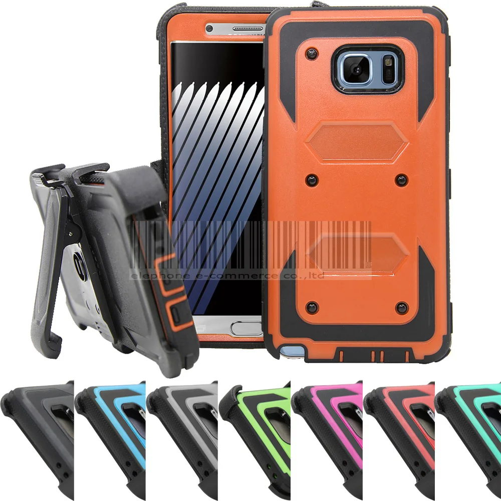 Для Samsung Galaxy Note 7 влияние защитный Heavy Duty Hybrid Панцири случае Зажим для ремня чехол