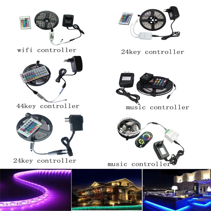 

Водонепроницаемая светодиодная лента MERHOLE SMD RGB 5050 60eds/m 5 M 10 M LED AC 220 V -110V DC 12V адаптер удлинитель Полная серия