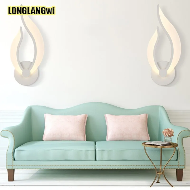 Современные светодиодсветодиодный акриловые настенные лампы для ванной комнаты