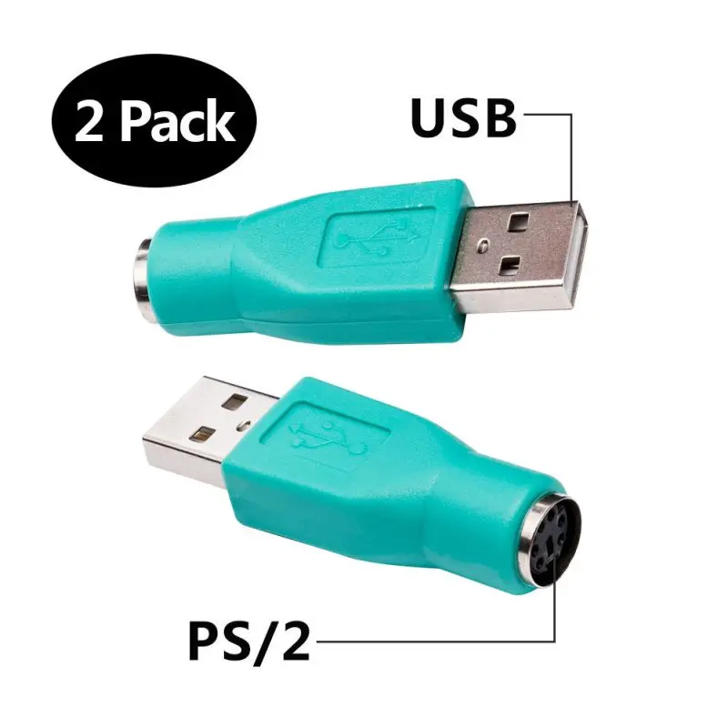 2 цвета кабель адаптер для PS2 интерфейс конвертер для PS/2 к USB адаптер головка К U порт USB переключатель клавиатуры разъем для мыши