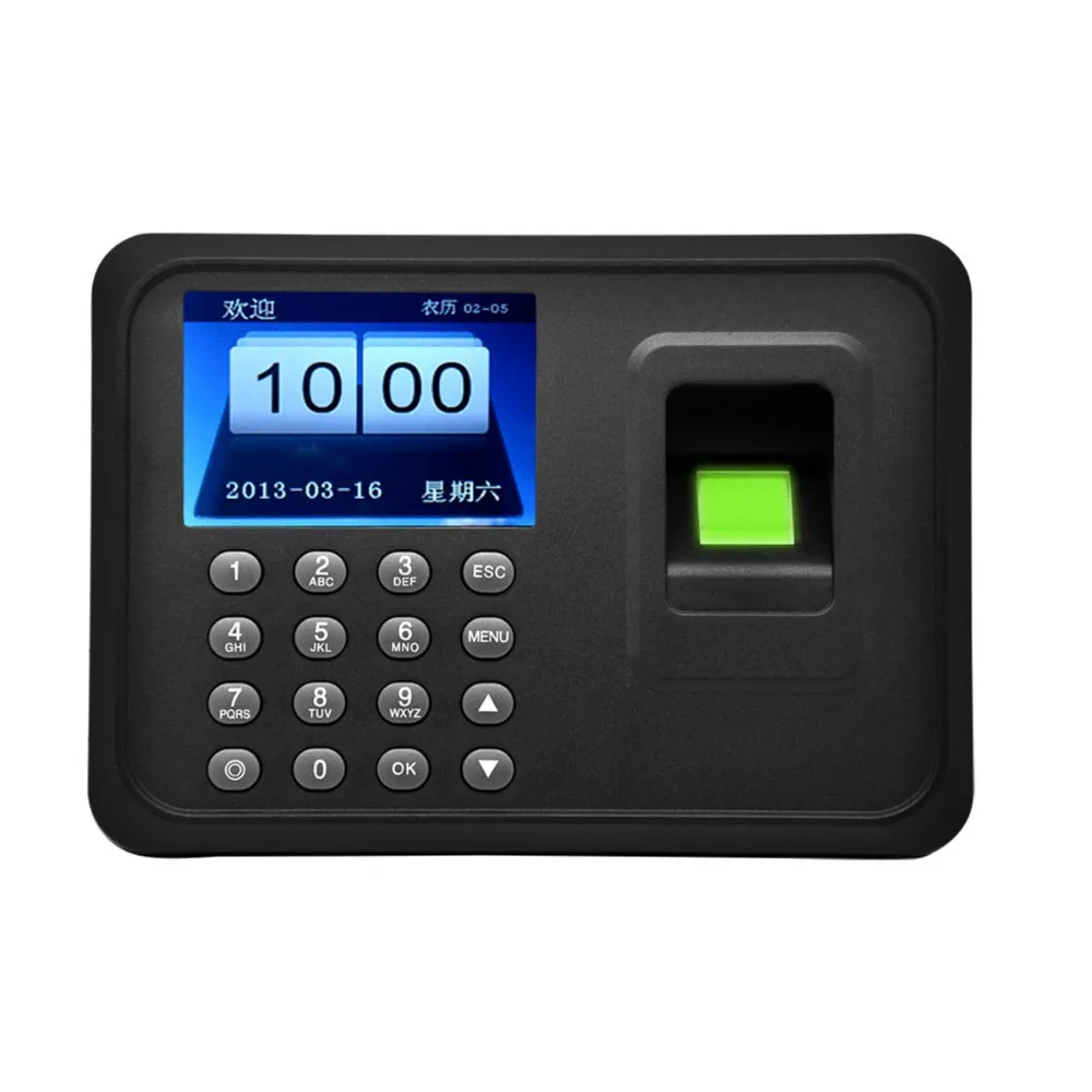 2.4" TFT Self-service Fingerprint Time Attendance Clock Employee Payroll Recorder with Color LCD Display | Безопасность и