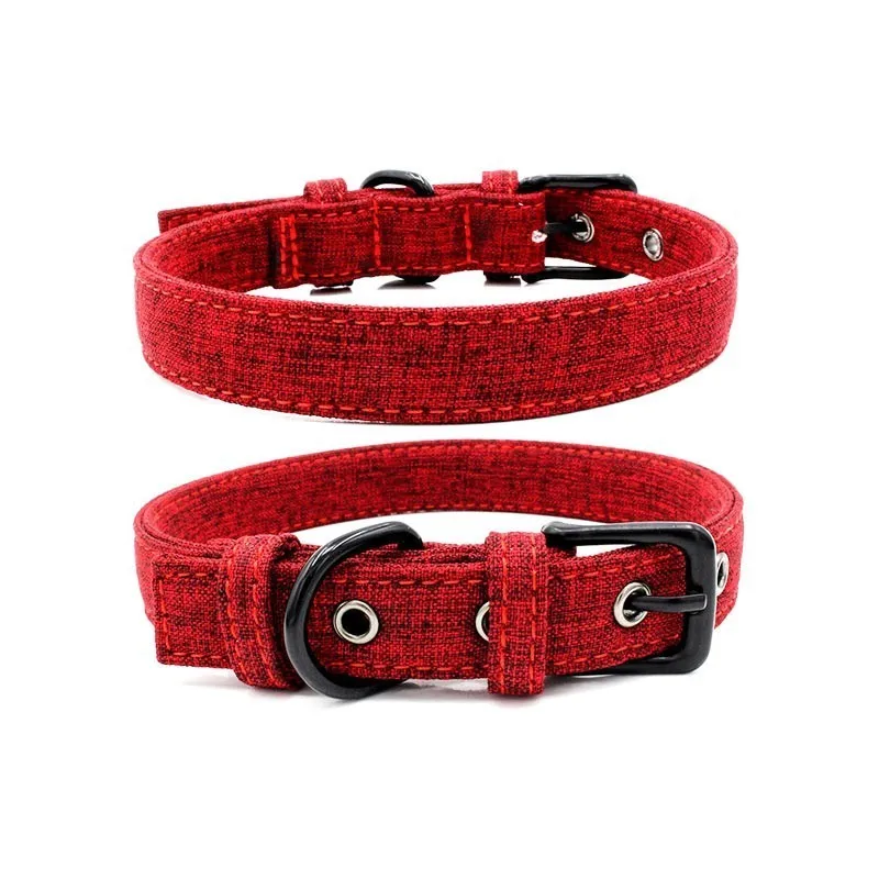 Red collar Ошейник для питомцев кошек и собак, нейлоновый ошейник, отражающий поводок, веревка в богемном стиле, ремешок на шею, новинка для мопса, золотистые волосы - Цвет: Red collar