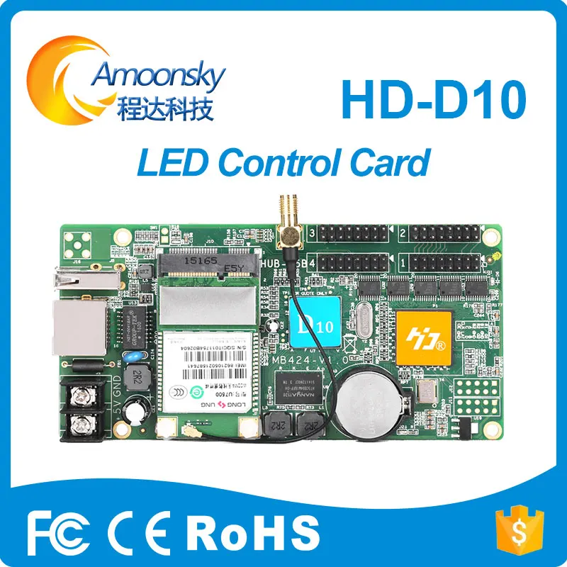 Крытый полноцветный светодиодный экран asyc плата управления led huidu HD D10|Запчасти к