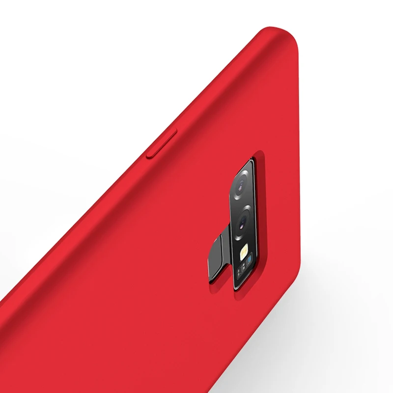 Soft Liquid Silicone Cases For Samsung Galaxy Note 9 8 S8 Plus Note9 Note8 Armor Back Cover Case S W |