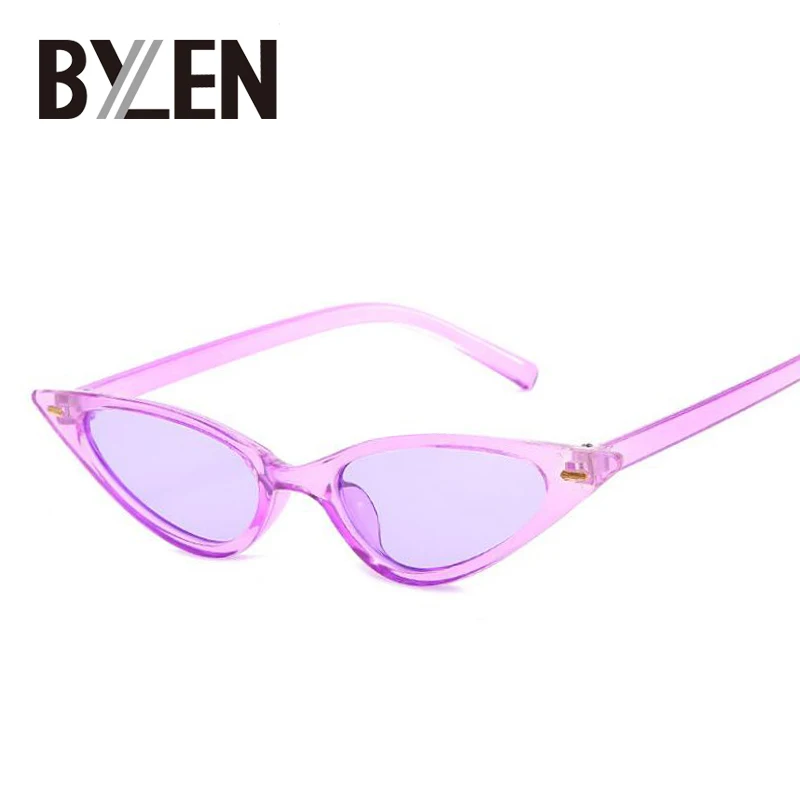 Маленькие солнцезащитные очки кошачий глаз Женский Узкий Тонкий Ультра