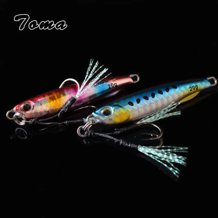 Тома медленного падения светящийся джиг ведущая рыбу микро Шор крючковый лов 20 г