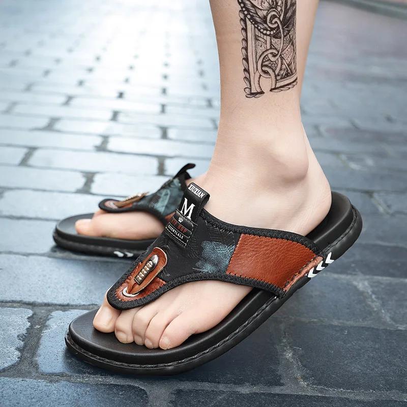 Мужские повседневные шлепанцы пляжные для улицы на лето 2019 | Обувь