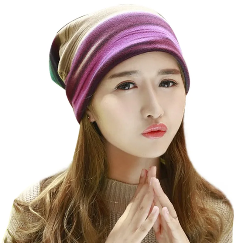 2016 Зимняя шерстяная Смешанная Теплая Флисовая Радужная шапка женские шапки