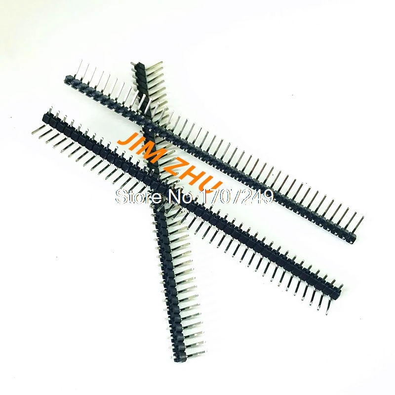 Free Shipping 10pcs/lot Pin Header 1x40 Single Row Male 2.54mm spacing Bent pins Breakable 40 1*40Pin for PBC | Обустройство дома