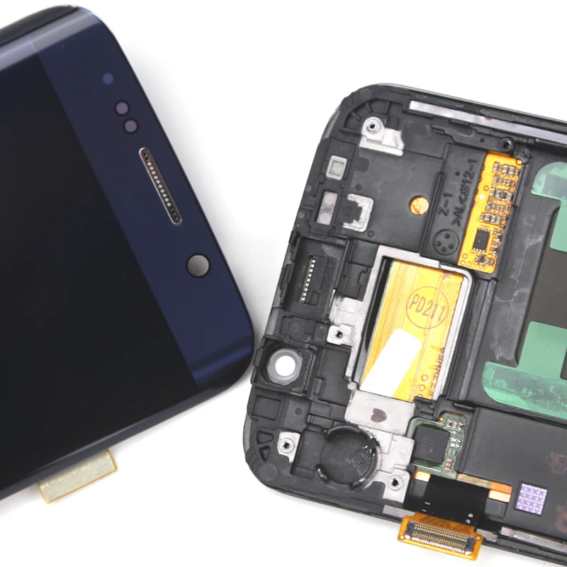 Оригинальный сменный сенсорный экран для телефона Samsung S6 Edge ЖК дисплей с рамкой