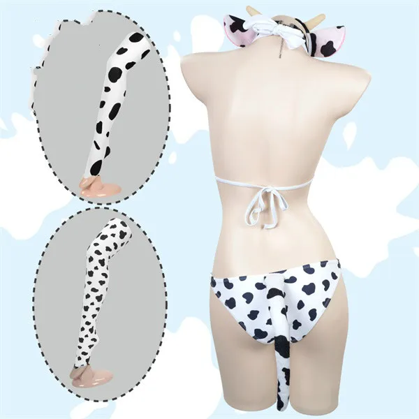 Бикини оригинальная молочная корова от Wai Mengshe cos маленькая cowLovely Сексуальная