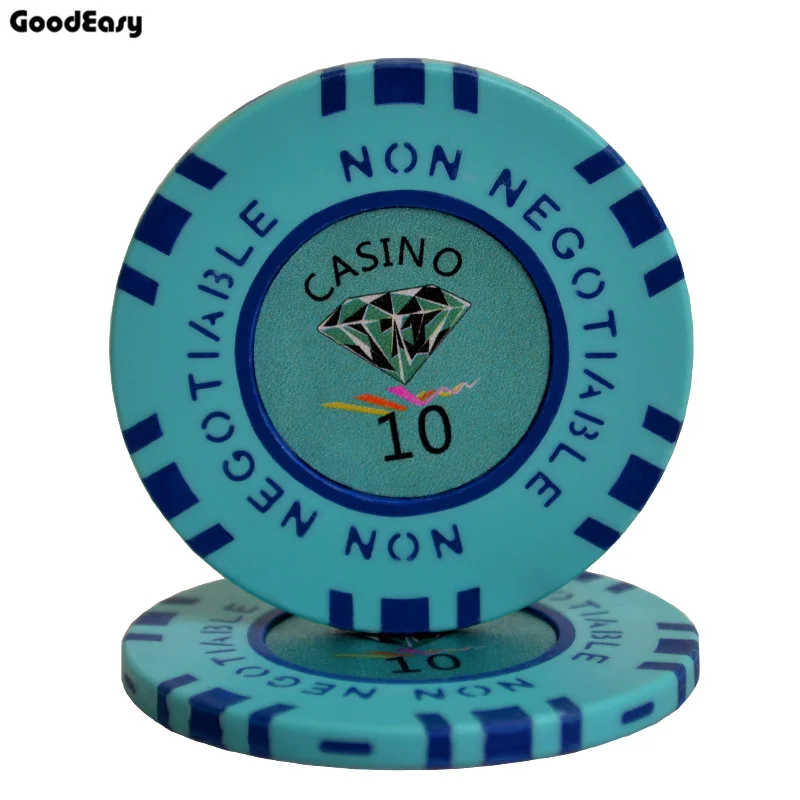 10 Казино Алмазный покерный набор монет Техасский 25 шт./лот 45 мм Hold'em покер 13,5/г глина композитный с внутренним металлом дешевые чипсы - Цвет: 10