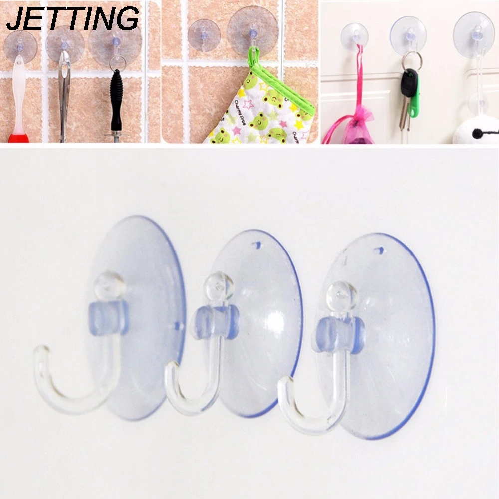 Настенные крючки JETTING 1 шт. вешалка для кухни аксессуары с присоской прозрачные 2