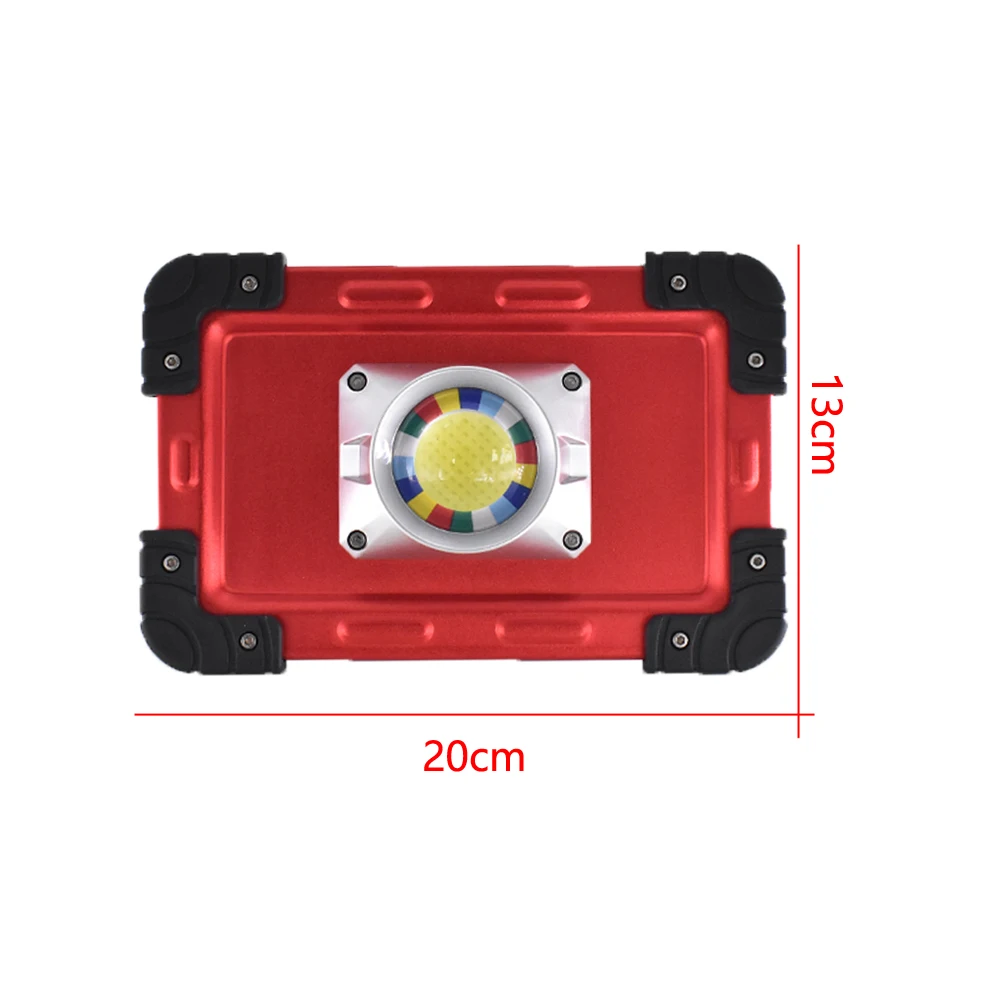 구매 20W 휴대용 COB LED 캠핑 랜턴 충전식 작업 조명 투광 조명 손전등 야외 텐트 램프, 탐조등