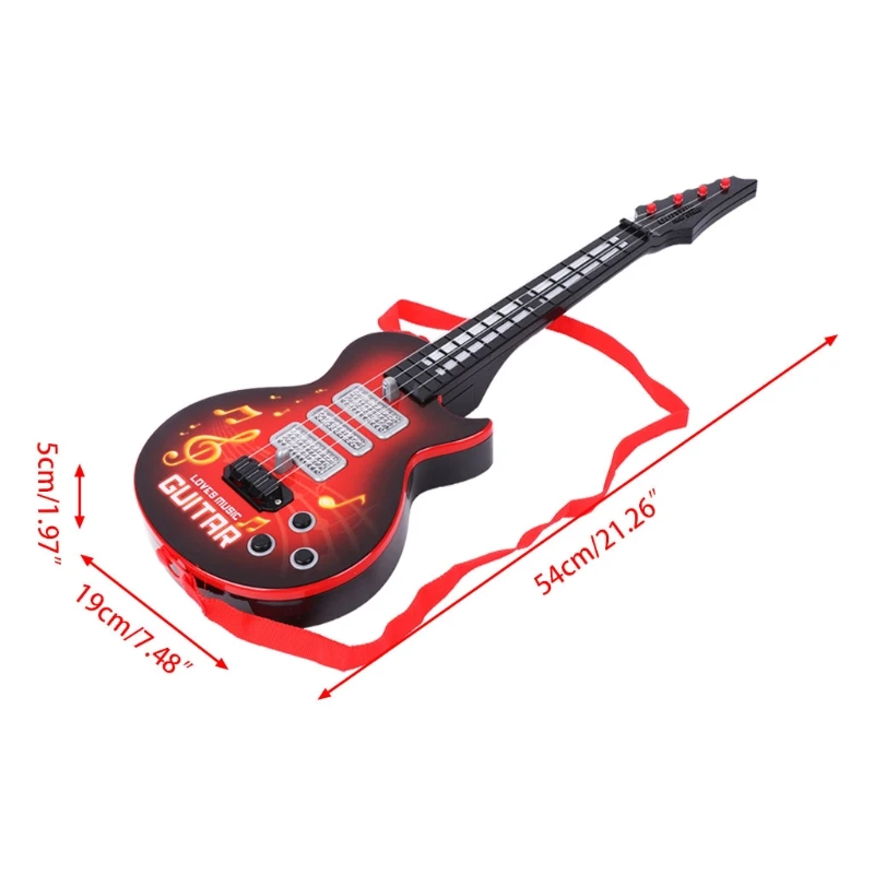 

Music Electric Guitar 4 Strings Musical Instrument Educational Toy Kids Toy Gift