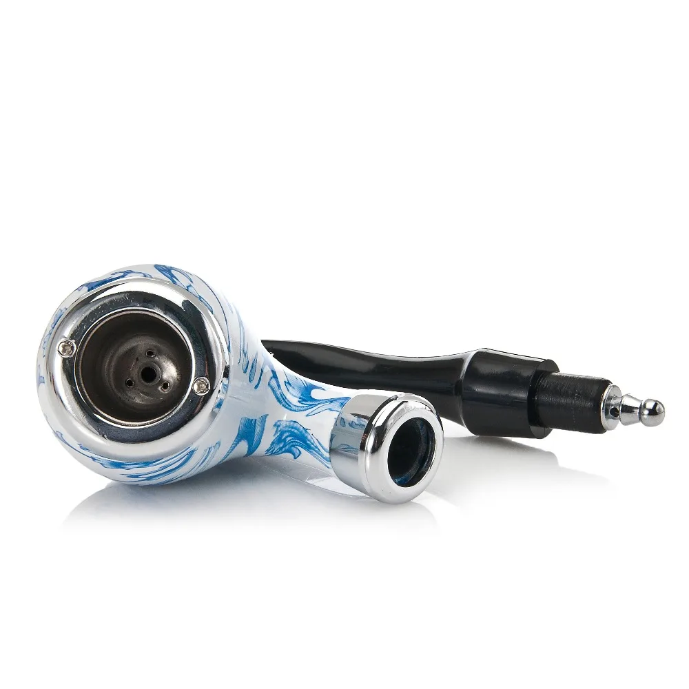 Акция прочная табачная трубка синий и белый фарфор смола подарок курительная