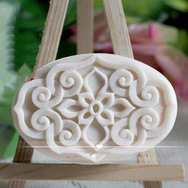 

Silicone Soap Bar Mold Candle Mould Wax Mold Handmade Soaps Molds DIY Craft Plaster Resin Aroma Stone PRZY Oval Flower