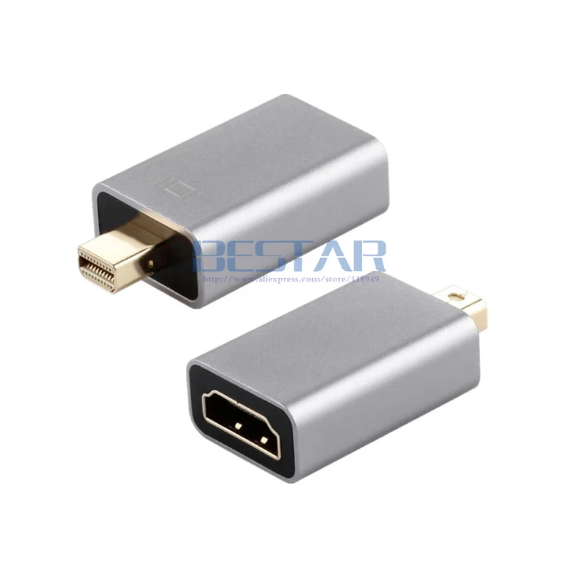 2018 Mini DP-HDMI конвертер в алюминиевый корпус 1080 display port male-HDMI female адаптер Коннектор hdmi