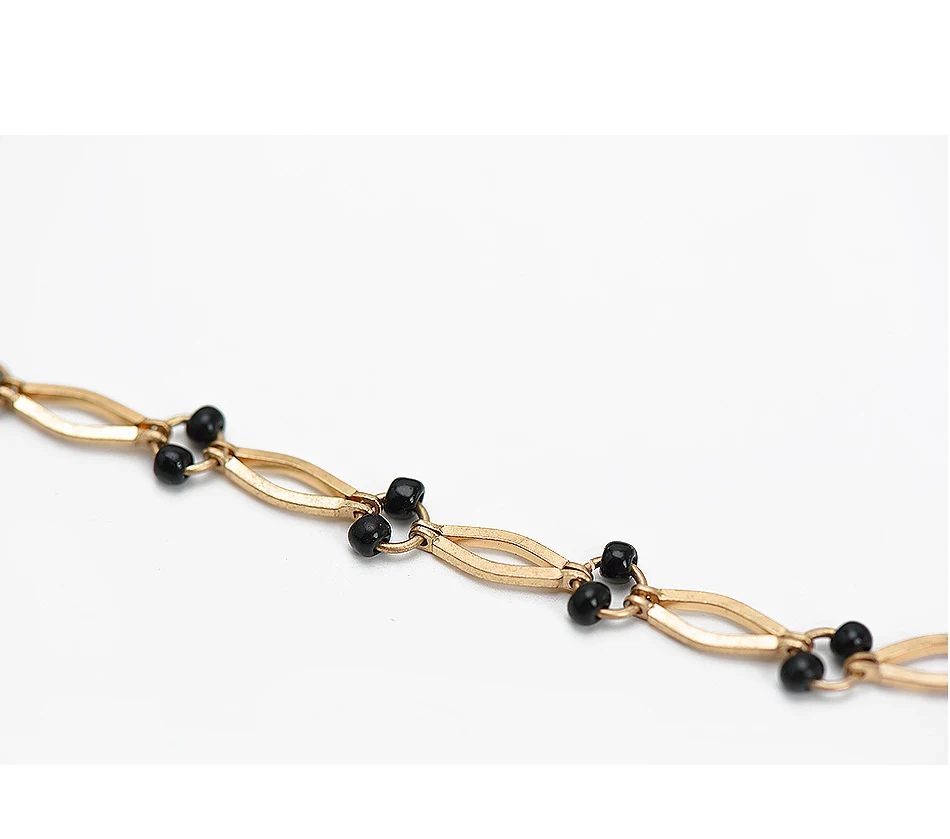 Amaiyllis Exquisite Layer Chains Choker Necklace For Women Ethnic 3 Pieces/Set Alloy Stone Beads Statement Chain Clavicle Collar | Украшения