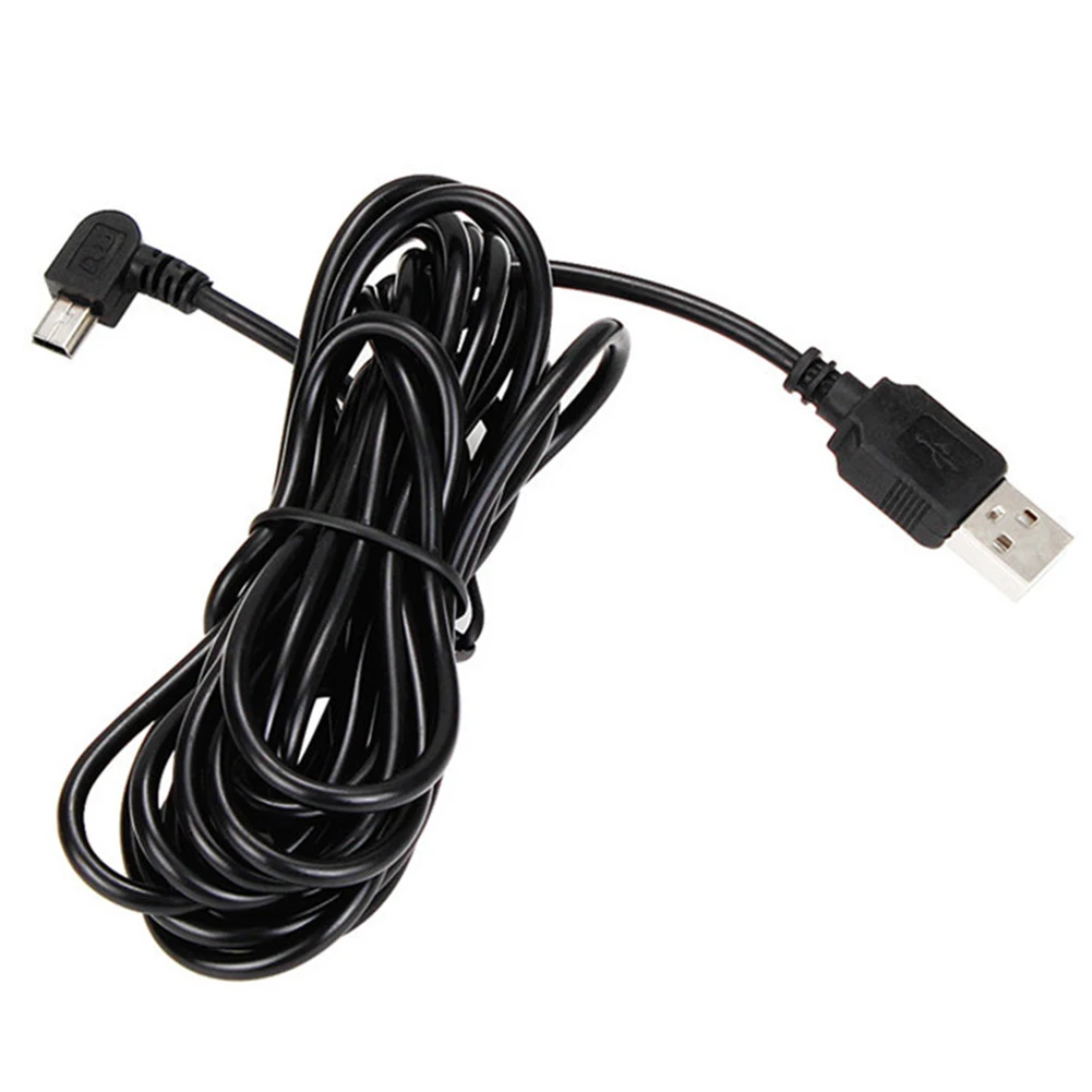 Charging Cable Data L Shaped 3.5m Durable GPS Navigator Portable Power Plug Right Angle USB Mini 5Pin Driving Recorder |