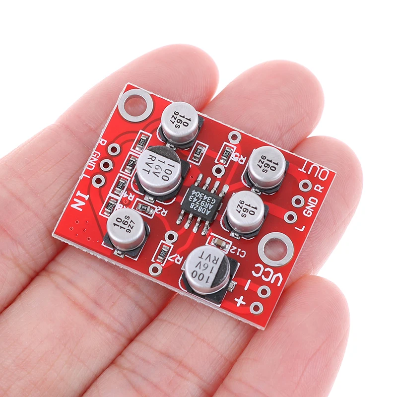 

1 шт. 33*25 мм DC 5V-15V 12V AD828 Стерео предусилитель Мощность усилитель плата усилителя модуль