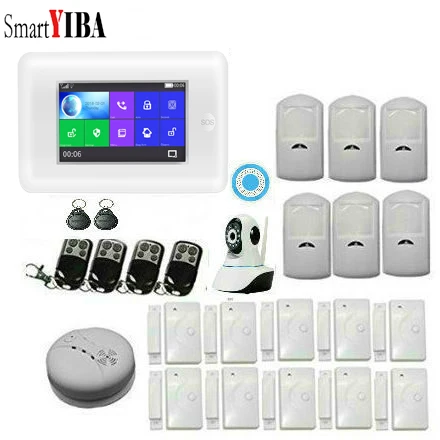 SmartYIBA Compatible Amazon Alexa Wireless Home Office Business Security GSM Alarm System SIM Card Burglar Outdoor Siren | Безопасность