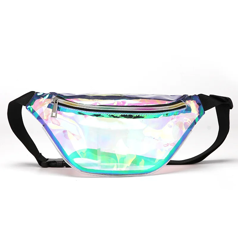 

LXFZQ Waist bags New Sac Banane Femme Women Transparent Fashion PVC Transparent fanny pack Women Waist packs holographic