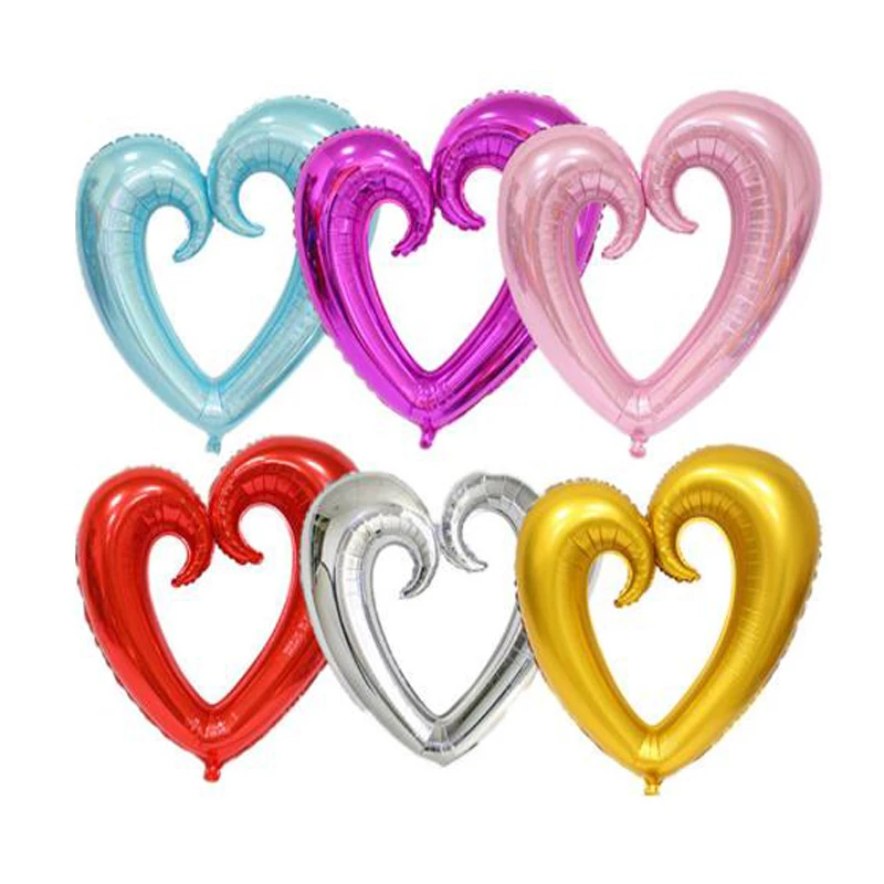 10 шт. 18 дюймов крюк сердце Форма Фольга гелий Шарики шар Свадебная вечеринка