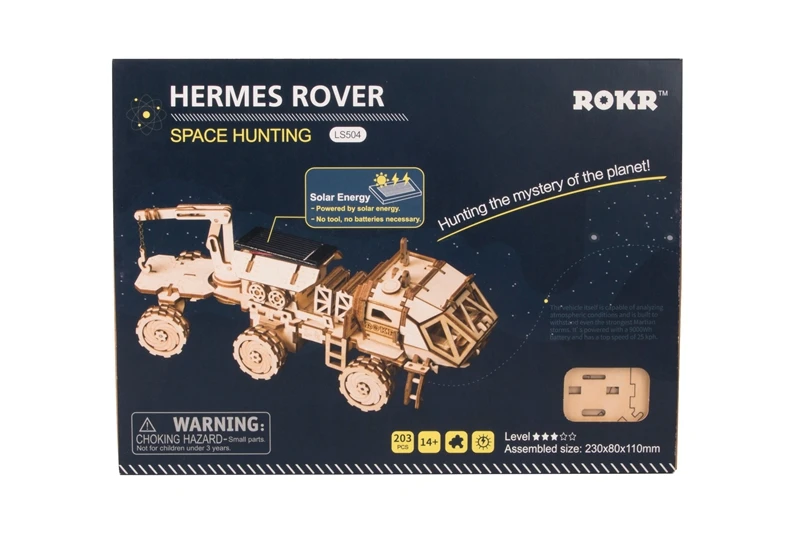 Robotime с возможностью креативного самостоятельного выбора между 3D Discovery Rover подвижные усиленный солнечной энергией модель здания Наборы игрушка в подарок для детей и взрослых LS504