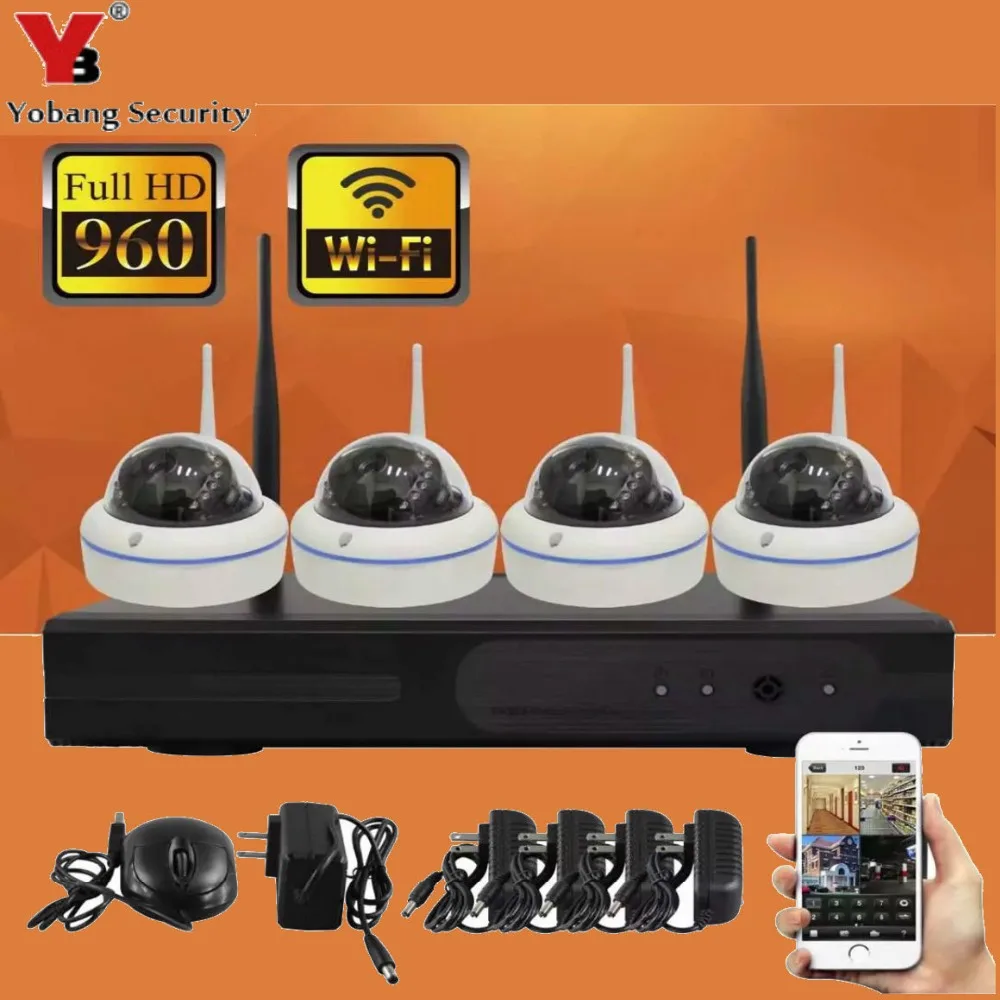 YobangSecurity 4CH 960 P Беспроводной безопасности системы видеонаблюдения WI FI NVR Kit 4X1 3 Мп