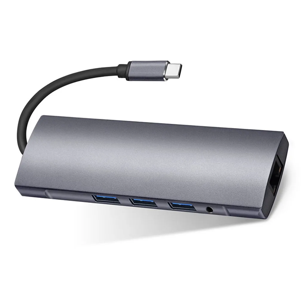 9 в 1 type-C к HDMI RJ45 3USB3. 0 TF SD аудио PD Многофункциональный узловой центр для адаптера для Macbook huawei mate 10 \ 20 P20 samsung S9#20
