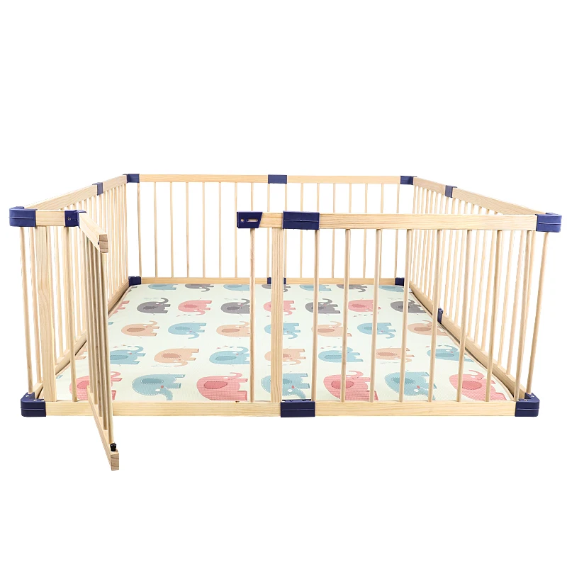 Игровой забор для малышей домашний из цельного дерева детей 0 3 лет|Детские